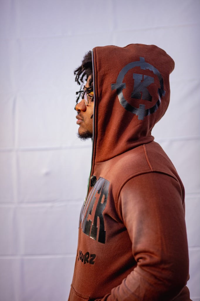 BROWN KONQUER FULL ZIPUP JACKET