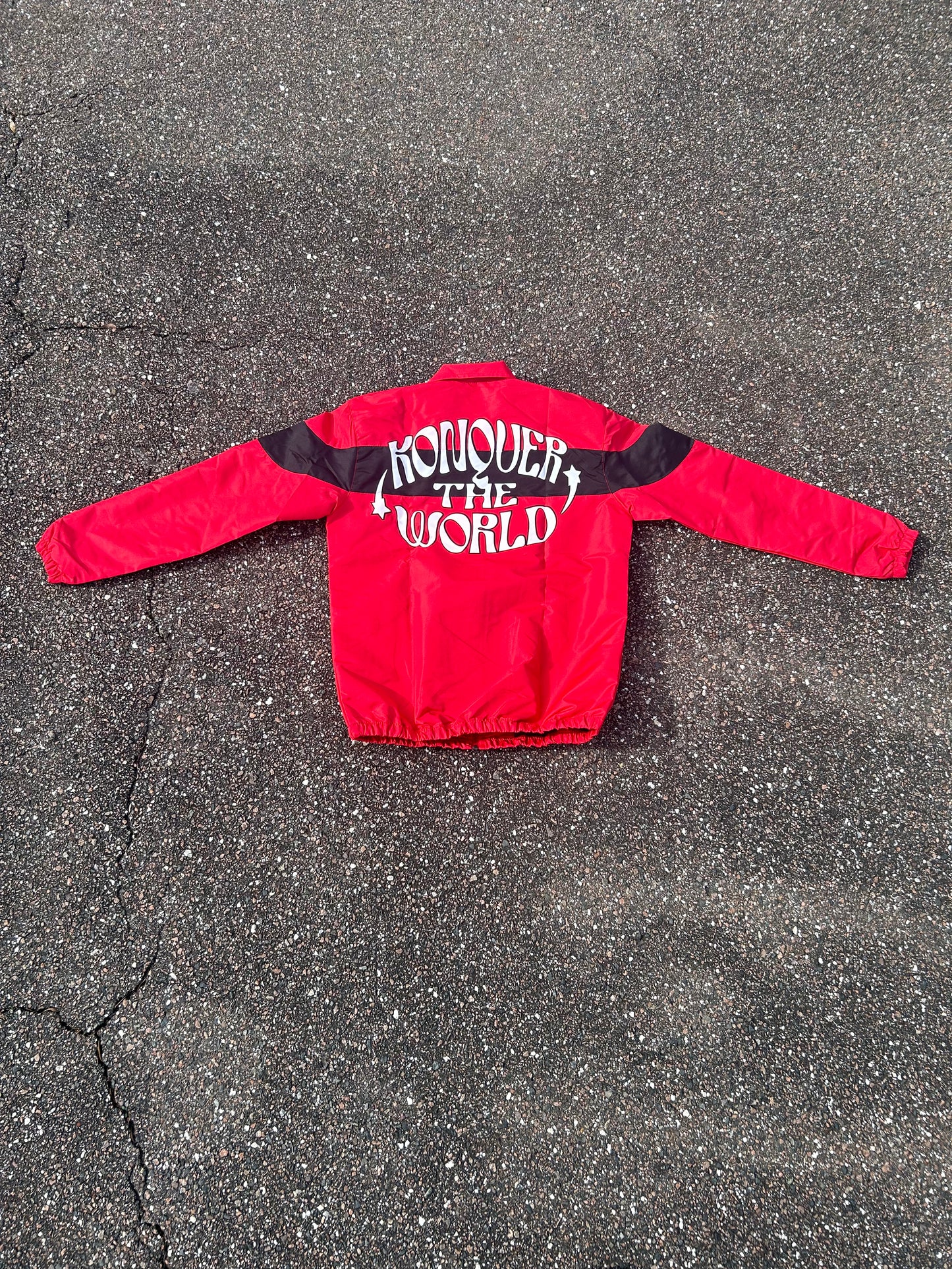 RED WINDBREAKER JACKET