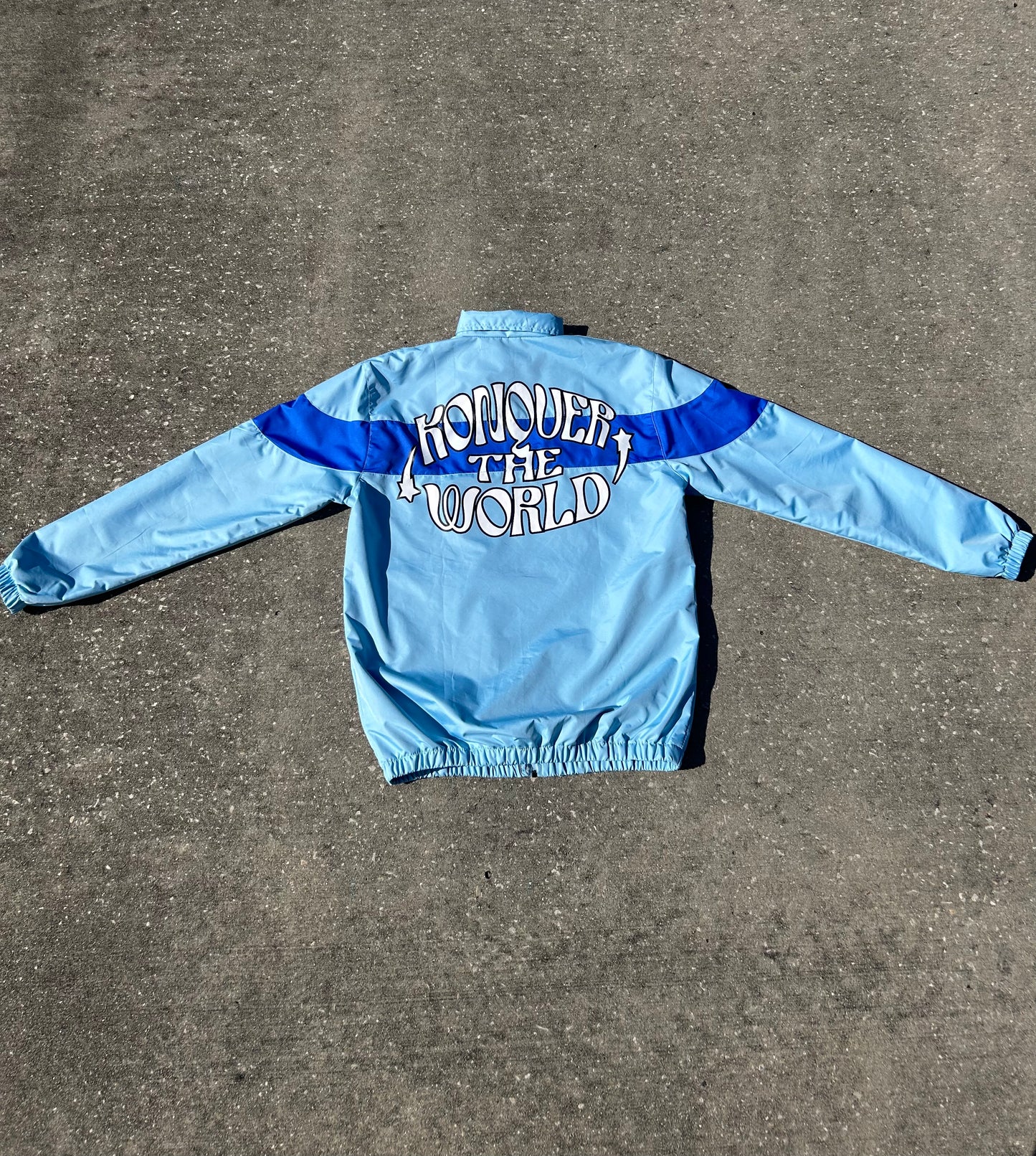 BLUE WINDBREAKER JACKET