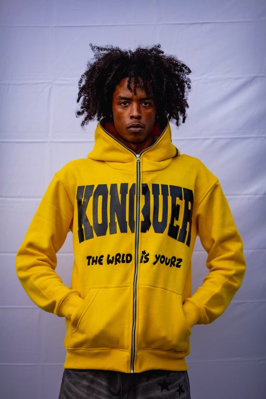 YELLOW KONQUER FULL ZIPUP JACKET