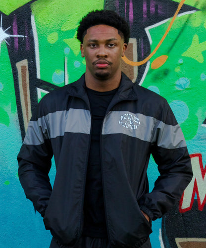 BLACK WINDBREAKER JACKET