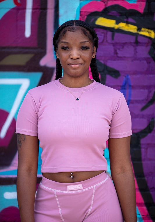 PINK RIBBED SHIRT