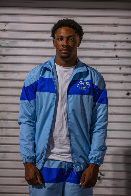 BLUE WINDBREAKER JACKET
