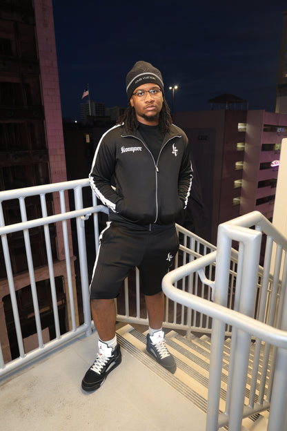 BLACK KONQUER TRACKSUIT JACKET