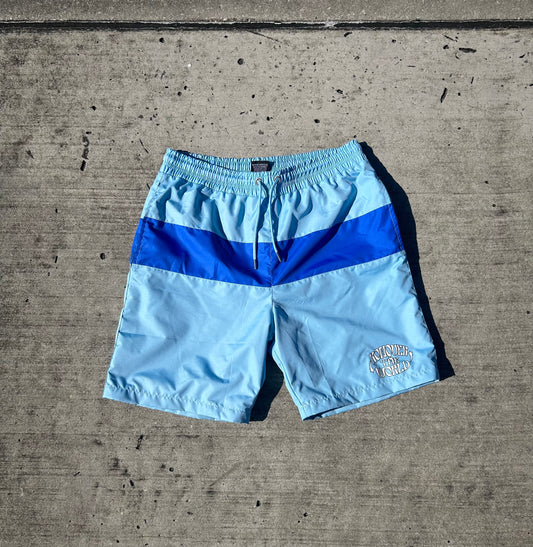 BLUE WINDBREAKER SHORTS