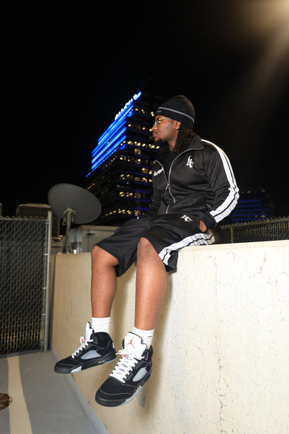 BLACK KONQUER TRACKSUIT JACKET