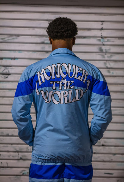 BLUE WINDBREAKER JACKET