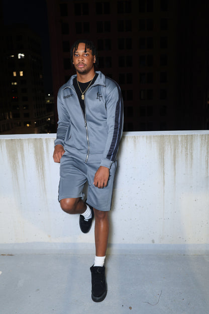 GREY TRACKSUIT SHORTS